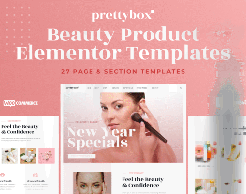 Prettybox - Cosmetic & Beauty Products Shop Elementor Template Kit
