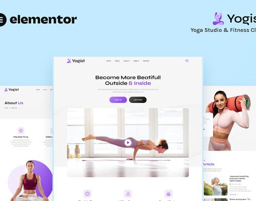Yogist – Yoga Studio & Fitness Club Elementor Template Kit