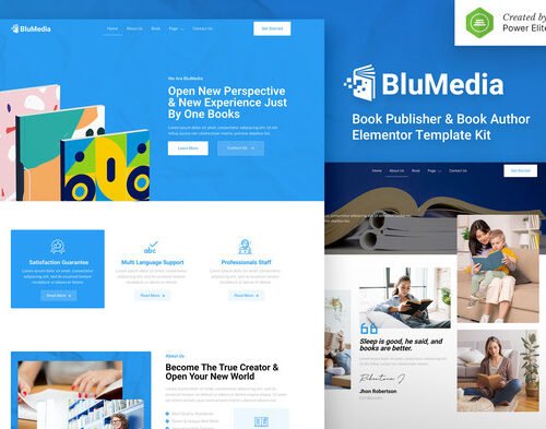 BluMedia – Book Publisher & Book Author Elementor Template Kit