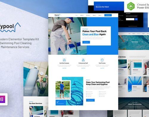 Wypool – Swimming Pool Cleaning & Maintenance Services Elementor Template Kit