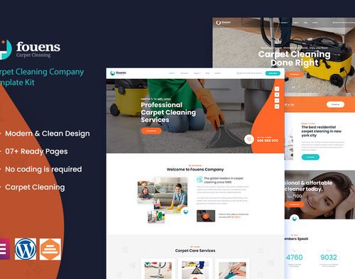 Fouens - Cleaning & Home Maintenance Company Elementor Template Kit