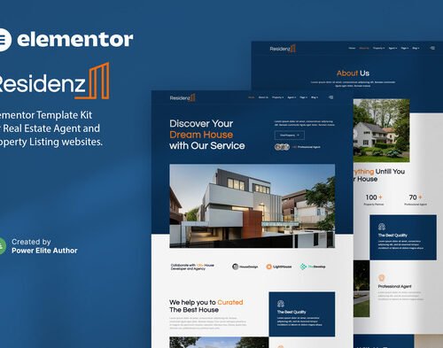 Residenz - Real Estate Agent & Property Listing Elementor Template Kit