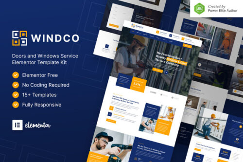 Best doors and windows Elementor template for instant download