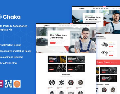 Chakta - Auto Parts Store & Accessories Elementor Template Kit