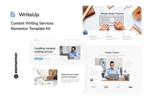 best WriteUp Elementor template kit instant download
