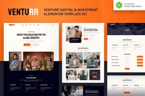 best venture capital website template instant download