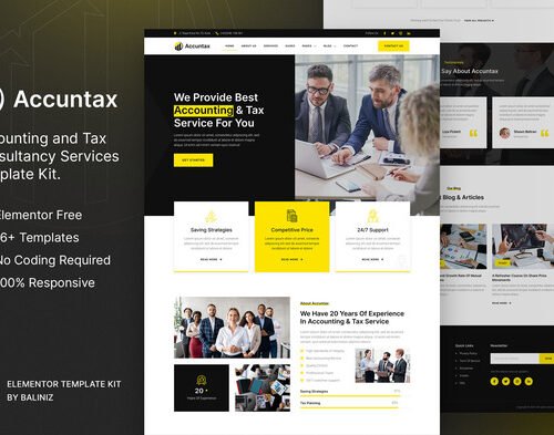 Accuntax – Accounting & Tax Consultancy Services Elementor Template Kit