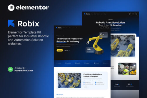 best industrial robotics Elementor template download