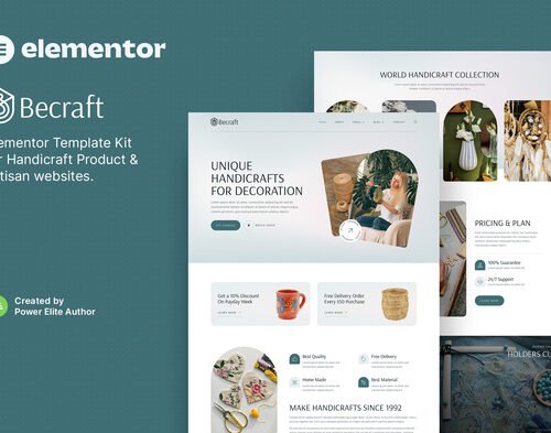Becraft – Handicraft & Artisan Elementor Template Kit