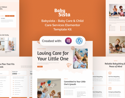Babysista - Baby Care & Child Care Services Elementor Template Kit