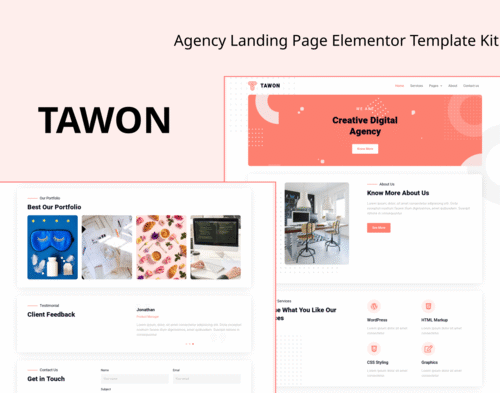 Tawon - Agency Landing Page Elementor Template Kit