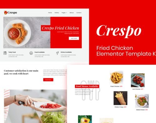 Crespo - Fast Food Restaurant Elementor Template Kit