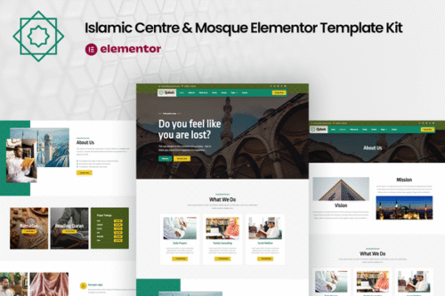best Islamic centre website template instant Elementor download