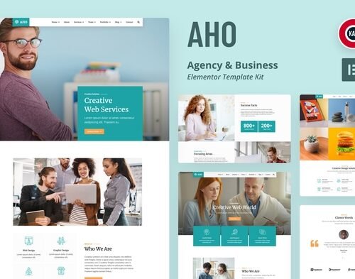 Aho - Agency & Business Elementor Template Kit