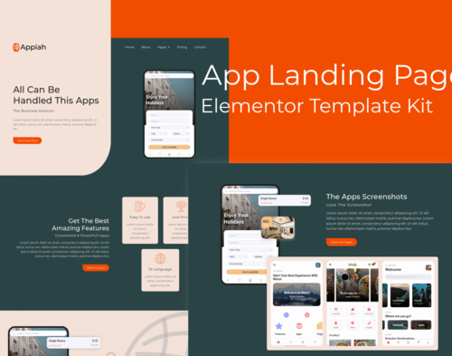 Appiah - App Landing Page Elementor Template Kit