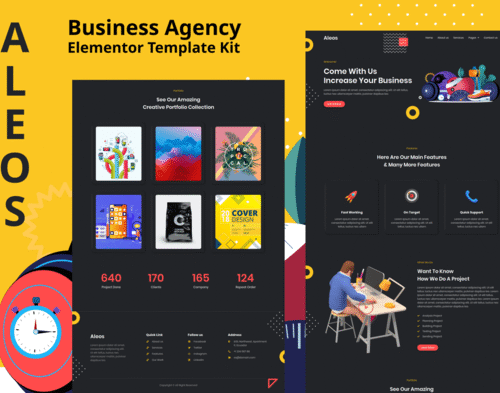Aleos - Business Agency Elementor Template Kit