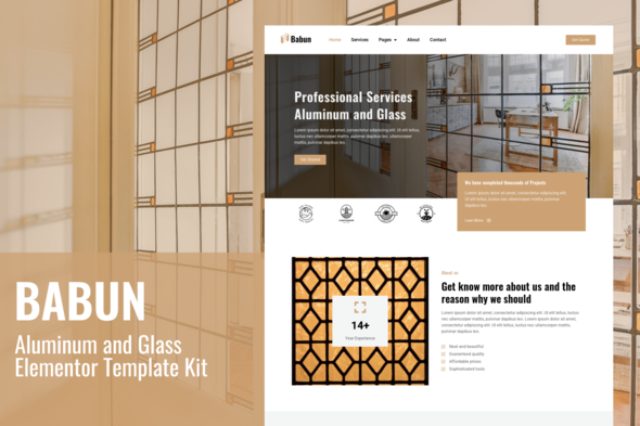 Babun - Aluminum and Glass Installation and Repair Services Elementor Template Kit Babun - Aluminum and Glass Installation and Repair Services Elementor Template Kit