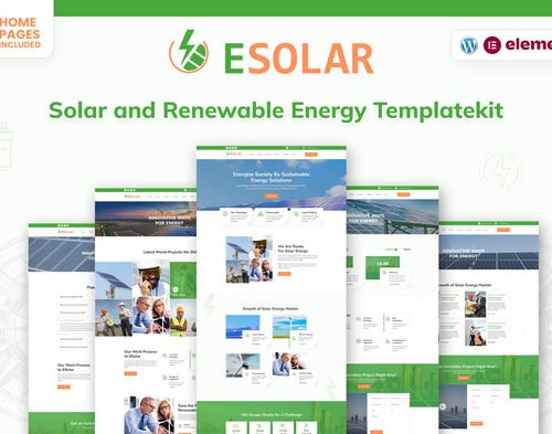 ESolar - Wind & Solar Power Services Elementor Template Kit