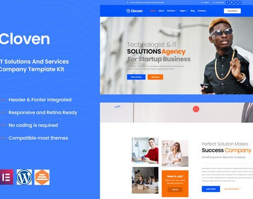 Cloven - IT Solutions & Services Company Elementor Template Kit