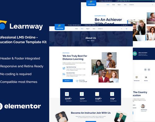 Learnway - Professional Online Education Courses Elementor Template Kit