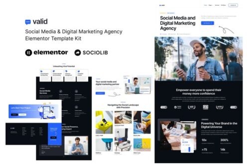 Valid - Social Media & Digital Marketing Agency Elementor Template Kit