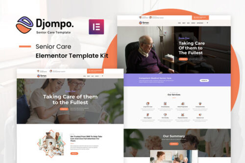 Best Senior Care Elementor template kit download for WordPress