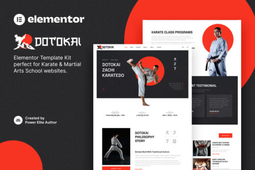 best martial arts Elementor template kit download