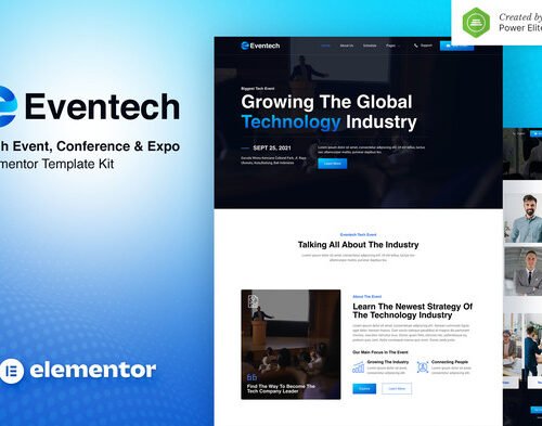 Eventech – Tech Event Conference & Expo Elementor Template Kit