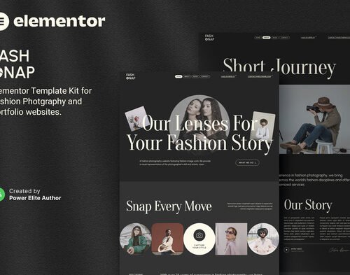 Fashnap – Fashion Photography & Portfolio Elementor Template Kit