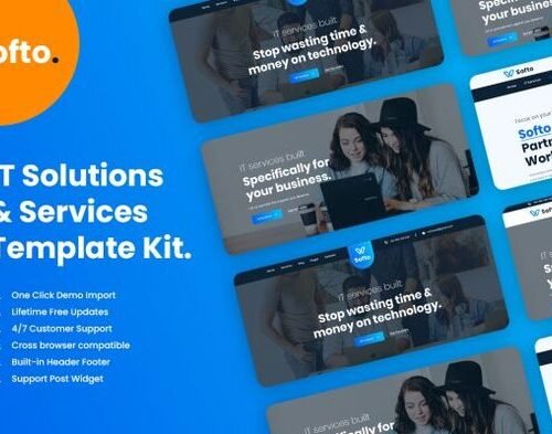 Softo IT Solutions & Business Elementor Template Kit
