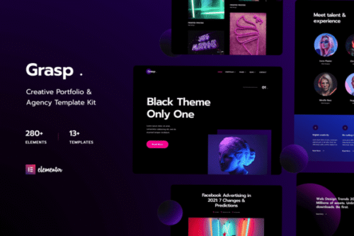 best Grasp creative portfolio Elementor template download