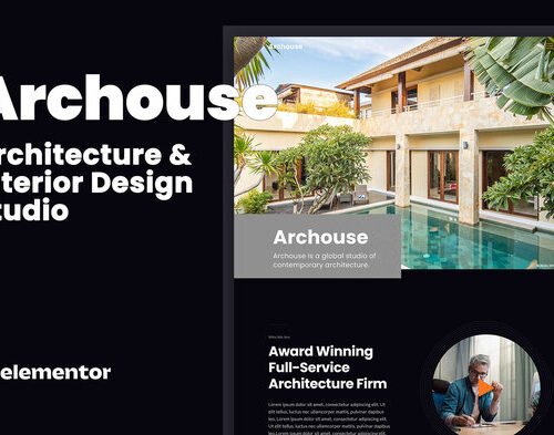 Archouse - Architecture & Interior Design Studio Elementor Template Kit