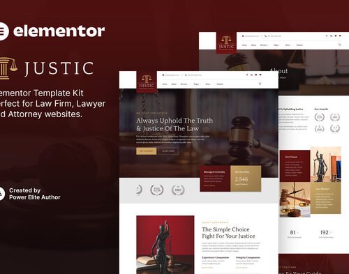 Justic – Law Firm & Legal Services Elementor Template Kit