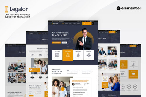 best Legalor law firm Elementor template instant download