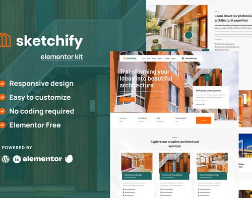 Sketchify - Architecture & Construction Service Elementor Template Kit