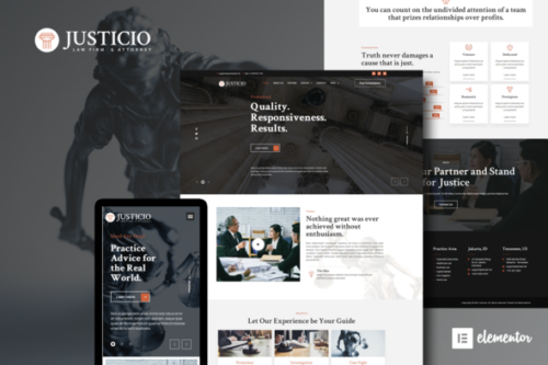 best law firm Elementor template kit instant download