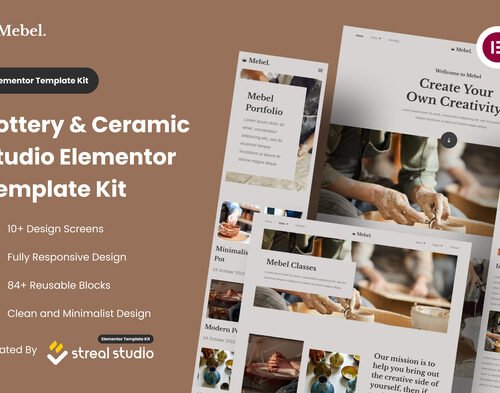 Mebel - Pottery & Ceramic Studio Elementor Template Kit