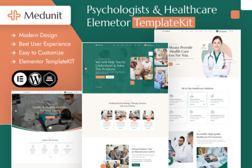 best psychology elementor template kit instant download