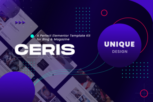 best Ceris blog template kit instant download