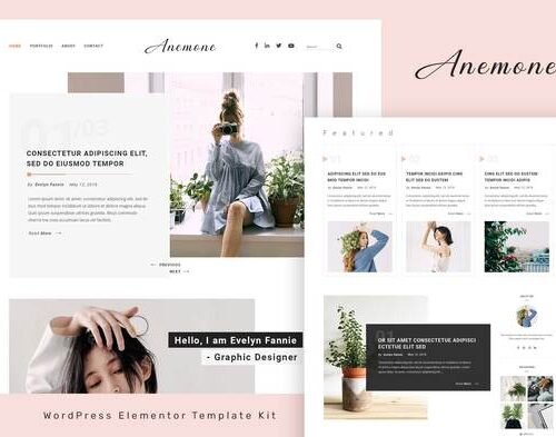Anemone - Blog & Magazine Elementor Template Kit