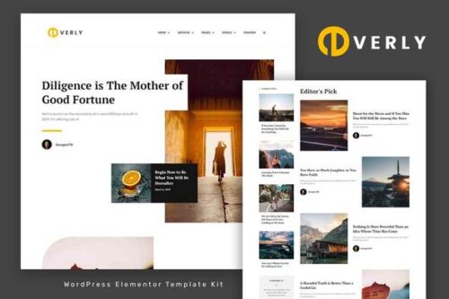 best Everly Elementor blog template instant download