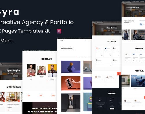 Byra - Creative Agency & Modern Portfolio Elementor Template Kit