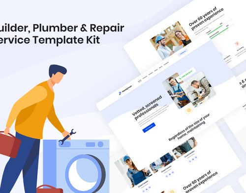 Handyman | Builder Plumber & Repair Service Elementor Template Kit
