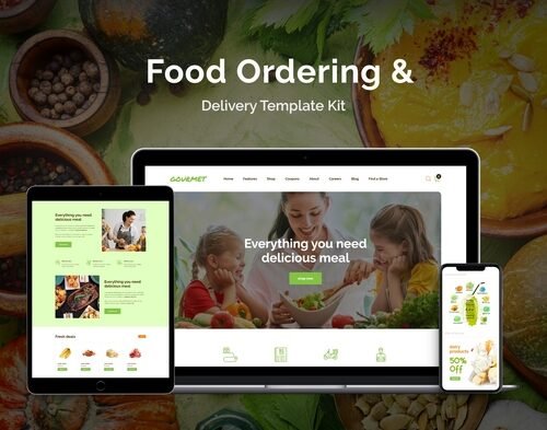 Gourmet - Food Ordering & Delivery Elementor Template Kit