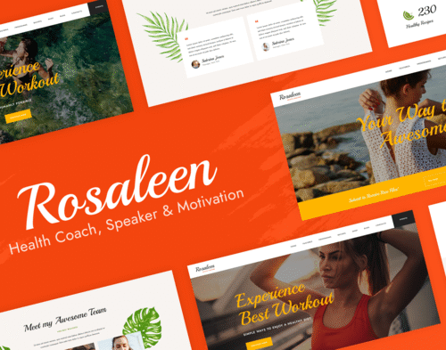 Rosaleen - Health Coach & Motivational Speaker Elementor  Template Kit