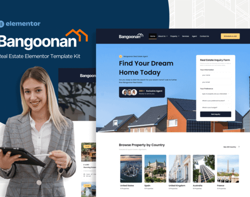 Bangoonan - Real Estate & Property Elementor Template Kit