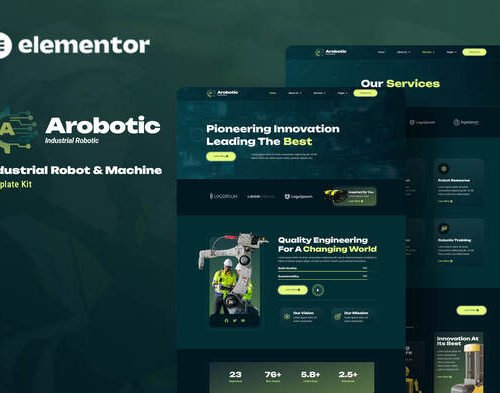 Arobotic - Industrial Robot & Machine Elementor Template Kit