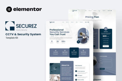best security system elementor template download