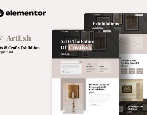 Artexh - Arts & Crafts Exhibition Elementor Template Kit