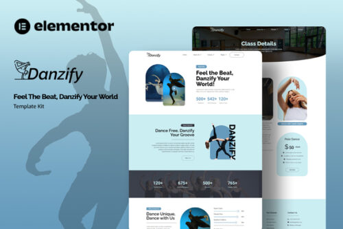 best Dance Course Elementor template kit download